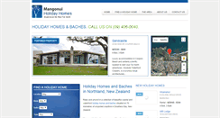 Desktop Screenshot of mangonuiholidayhomes.co.nz